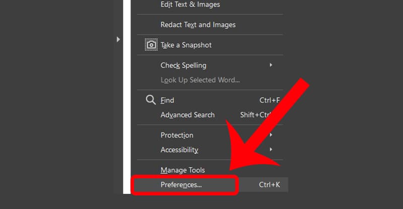 Chọn "Preferences" và điều chỉnh các cài đặt in