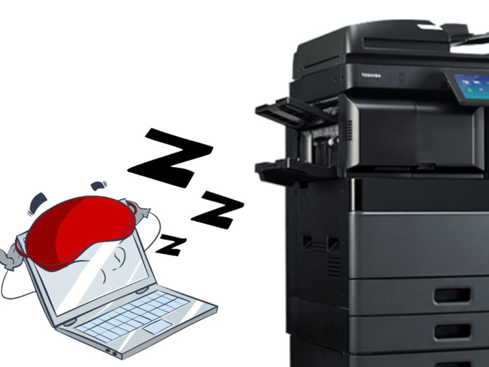 Máy photocopy đang ở chế độ ngủ