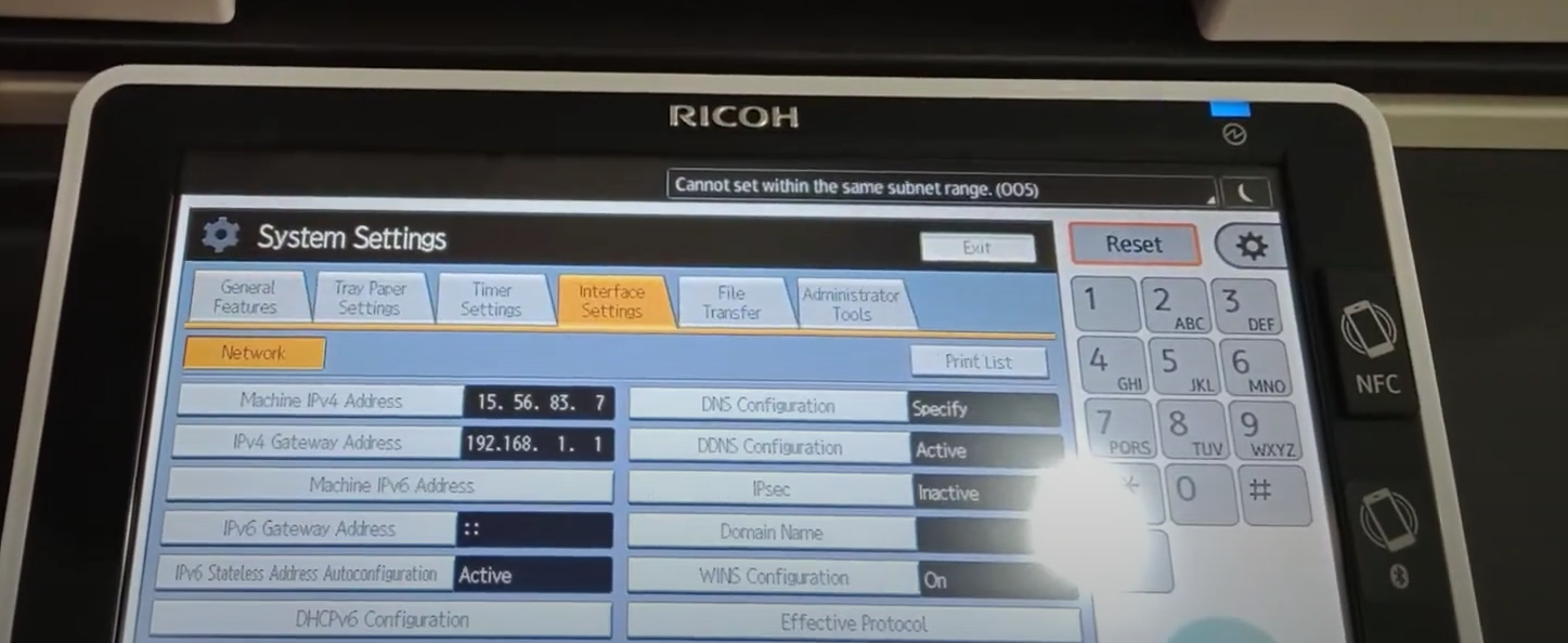 Chọn Interface Settings