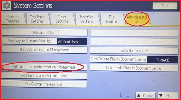 Reset mật khẩu Web Image Monitor Ricoh