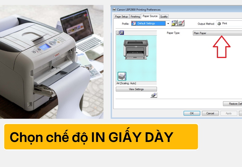 Nguyên lý hoạt động của chế độ “giấy dày” trên máy in