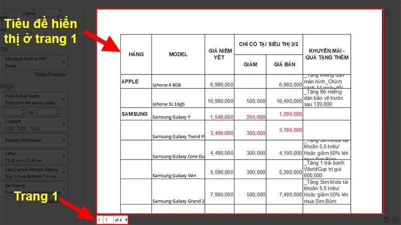 Rows to repeat at top