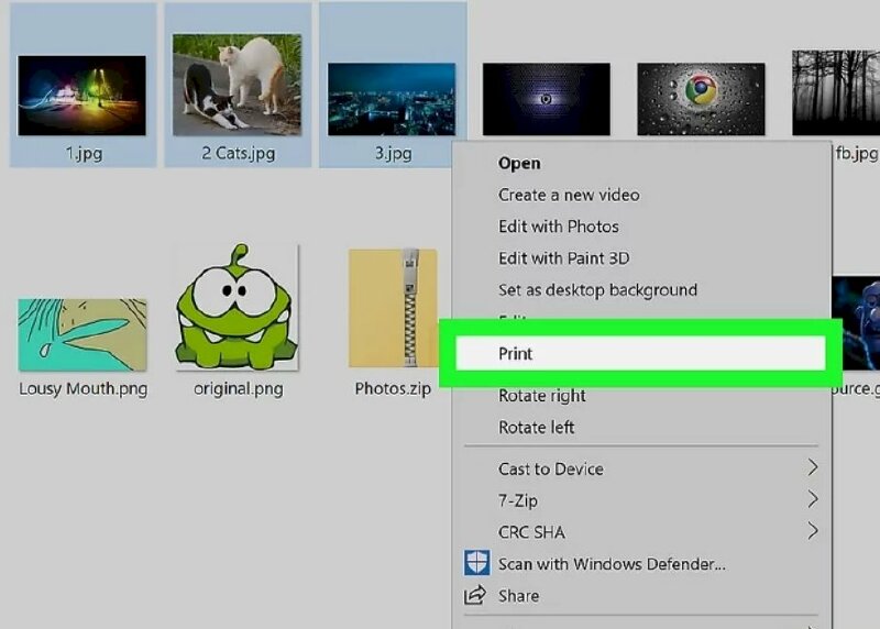 Cách in nhiều ảnh cùng lúc
