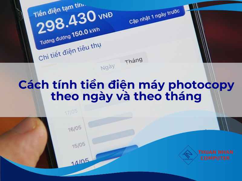 Cách tính tiền điện máy photocopy theo ngày và theo tháng