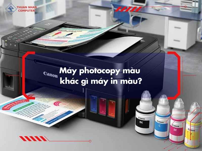 Máy photocopy màu khác gì máy in màu?