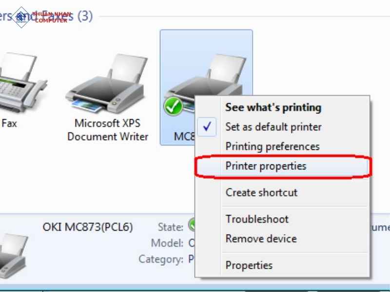 Bước 2: Thêm máy photocopy mới