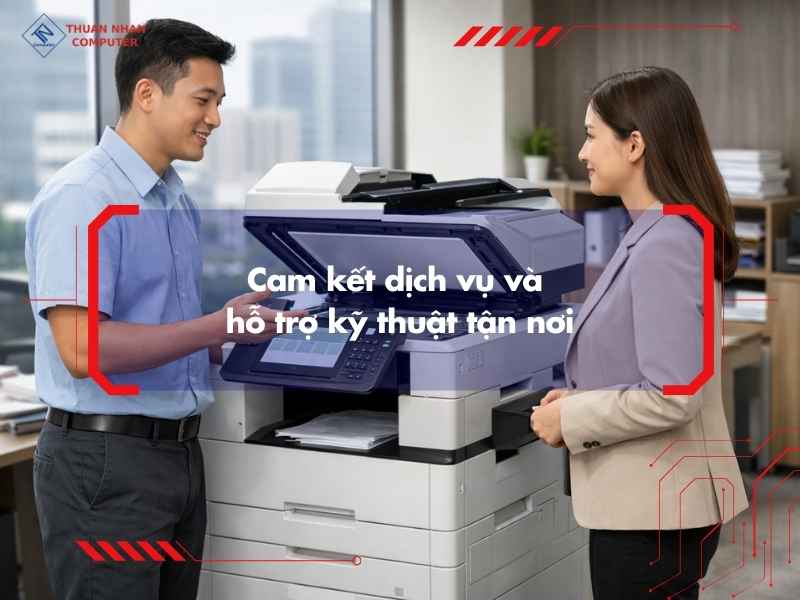 Cam kết dịch vụ và hỗ trợ kỹ thuật tận nơi